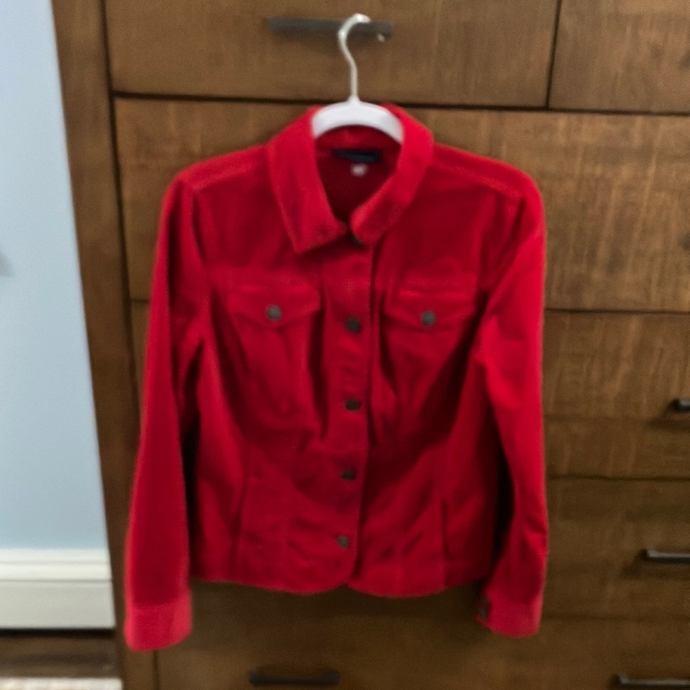 Charter Club Red Button Down Shirt. Size Small. 100% Cotton. Like New